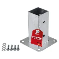 SOTech Bodenanker Zum Aufschrauben 60 x 152 mm Silber/Stahl