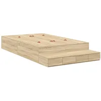 VidaXL Stauraumbettgestell Sonoma Eiche 120x200 cm