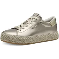 TAMARIS Schnürer Damen Vegan sportlich metallic,EU 37