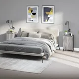 vidaXL Nachtschrank 40 x 35 x 70 cm Grau