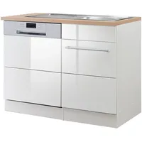 kochstation Spülenschrank KS-Wien 110 x 85 x 60 cm Weiß