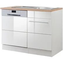 kochstation Spülenschrank KS-Wien 110 x 85 x 60 cm Weiß