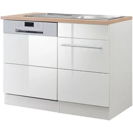 kochstation Spülenschrank KS-Wien 110 x 85 x 60 cm Weiß