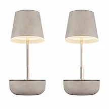 GLOBO Solarleuchte Edelstahl H 25 cm 2er Set sandfarben