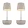 GLOBO Solarleuchte Edelstahl H 25 cm 2er Set sandfarben