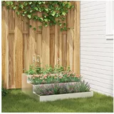 vidaXL Pflanzkasten mit 3 Etagen 90x90x35 cm Edelstahl