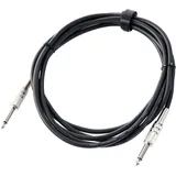 Pronomic Instrumentenkabel 3m Klinke schwarz (E-Gitarren Kabel, E-Bass-Kabel, Klinke, mono 6,3 mm Stecker, aufschraubbare Metallstecker)