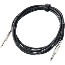 Pronomic Instrumentenkabel 3m Klinke schwarz (E-Gitarren Kabel, E-Bass-Kabel, Klinke, mono 6,3 mm Stecker, aufschraubbare Metallstecker)