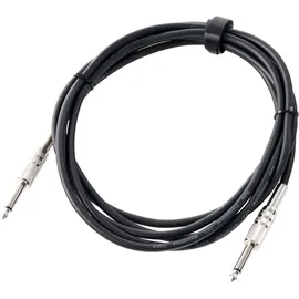 Pronomic Instrumentenkabel 3m Klinke schwarz (E-Gitarren Kabel, E-Bass-Kabel, Klinke, mono 6,3 mm Stecker, aufschraubbare Metallstecker)