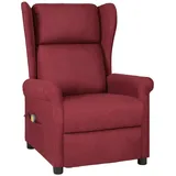 vidaXL Massagesessel mit verstellbarer Rückenlehne Polyester 73 x 103 x 95 cm Weinrot