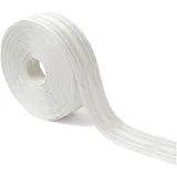 10m Weiße Gardinenband, 8,5cm Breites Polyester Gardinenband für Vorhänge