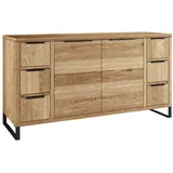 Woodkings Waschtischunterschrank 2 Schubladen 138 x 74 x 45 cm Braun