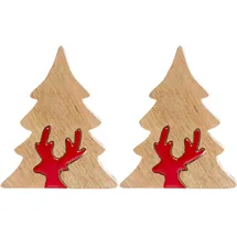 Myflair Dekobaum Holzwerkstoff B:14cm H:17cm T:3cm 1 Stück rot