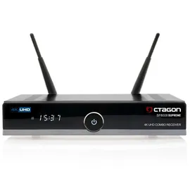 Octagon SF8008 UHD 4K Supreme Combo Receiver, Sat- Kabel- & DVB-T2 Receiver, & Schwarz