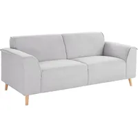 Home Affaire 2,5-Sitzer HOME AFFAIRE "Janek Scandic Design, elegant und zeitlos", grau (hellgrau), B:193cm H:81cm T:90cm, Struktur fein ( 100% Polyester);Struktur weich (92% Polyester, 8% Nylon);Struktur fein ( 100% Polyester), Sofas, mit Federkern und Keder in