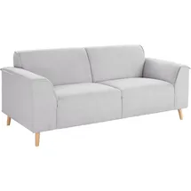 Home Affaire 2,5-Sitzer HOME AFFAIRE "Janek Scandic Design, elegant und zeitlos", grau (hellgrau), B:193cm H:81cm T:90cm, Struktur fein ( 100% Polyester);Struktur weich (92% Polyester, 8% Nylon);Struktur fein ( 100% Polyester), Sofas, mit Federkern und Keder in