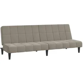 vidaXL Schlafsofa 2-Sitzer Hellgrau Samt