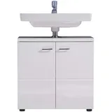 trendteam NL30101 Unterschrank weiß hochglanz), weiß.