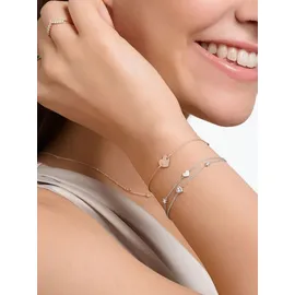 Thomas Sabo Armband mit Herzen und weiße Steine 925 Sterlingsilber A2057-051-14 - weiß