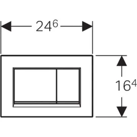 Geberit Sigma30 Betätigungsplatte für 2-Mengen-Spülung weiß/hochglanz-verchromt 115.883.KJ.1