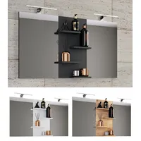 VCM Badspiegel rahmenlos Wandspiegel mit Ablagefächer modernes Design Maße