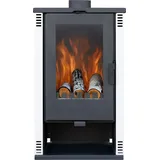 Kaminofen ALAZ K10M Weiß 10 kW, Kamin Heizofen Dauerbrandofen Holzofen, Кaminholz Hüttenofen, Кaminfeuer, Briketts kamin, Fireplace wood - Weiß