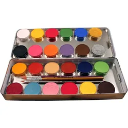 Make-Up Palette Mit 24 Farben Und 3 Pinseln - OS