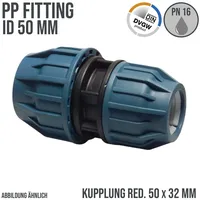 Jason PP-Klemmkupplung reduziert - 32 x 50 mm -