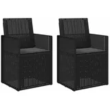 vidaXL Gartenstuhl 2 St. 2 pcs  schwarz