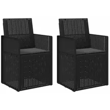 vidaXL Gartenstuhl 2 St. 2 pcs  schwarz