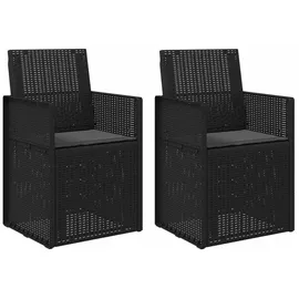 vidaXL Gartenstuhl 2 St. 2 pcs  schwarz