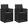vidaXL Gartenstuhl 2 St. 2 pcs  schwarz