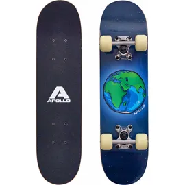 Apollo Kinderskateboard Around the World dunkelblau|GRÜN 61 CM