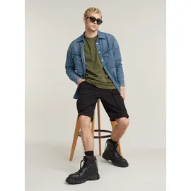 G-Star Rovic Zip Relaxed 1/2 , kurz, Premium Mico Stretch, einfarbig schwarz, 31W