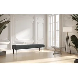 3-Sitzer PLACES OF STYLE "Amber", grau, B:159cm H:52cm T:54cm, 100% Polyester, Sofas, mit Knopfheftung,in verschieden Stoffarten