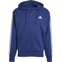 adidas Essentials 3-Streifen French Terry Reißverschlusspullover Dark Blue / White XL