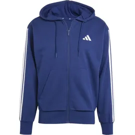 adidas Essentials 3-Streifen French Terry Reißverschlusspullover Dark Blue / White XL