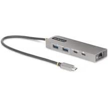 Startech StarTech.com 3-Port USB-C Hub, 2.5Gbps Ethernet 100W Power Delivery Pass-Through, 10Gbps, 2X USB-A/1x USB-C, Mini USB Hub, USB C auf USB
