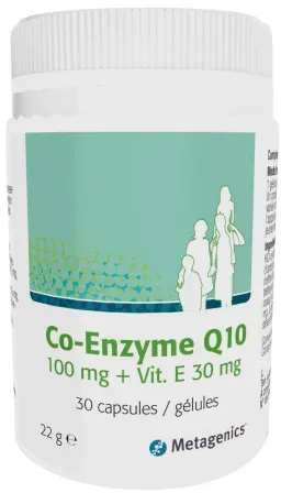 Metagenics Co-Enzyme Q10 100mg Und Vitamin E 30mg Kapseln 30