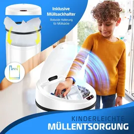 Kesser Automatik Sensor Mülleimer 40 l Silber