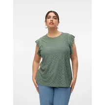 Vero Moda Curve Vmctassa SL FRILL TOP NOOS Cur - Plus Size - XL