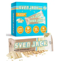 svenjack Sven Jack Haferflockenriegel, 20 x 65 g Riegel, Weiße Schokolade