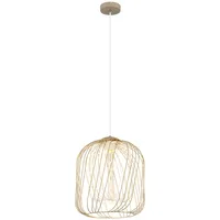 GLOBO Lighting - Pendelleuchte Hängelampe Deckenleuchte Esszimmerlampe Metall sandfarben