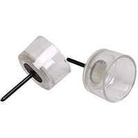 4-TLG. Set Adventskranz-Stecker aus Glas oder Metall - Adventskranzhalter - Kerzenhalter für Adventskranz - Teelichthalter für Adventskranz Größe Teelichthalter-Glas
