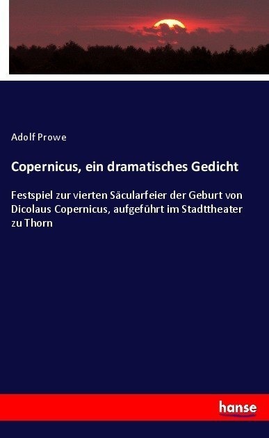 Copernicus  Ein Dramatisches Gedicht - Adolf Prowe  Kartoniert (TB)