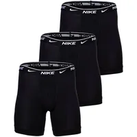 Nike Herren 3er Pack - Boxer Brief long, Cotton Stretch Logobund Schwarz M