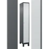 C+P Spind Classic PLUS, Füßen, 1 Abteil, HxBxT 195x30x50cm, Zylinderschloss, Anthrazit/Hellgrau von PROREGAL