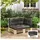 Outsunny Palettenkissen 120 x 80 x 12 cm grau 3-tlg.