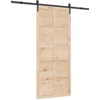 Maison Exclusive - Schiebetür Natur 80 X 208 Cm Massives Kiefernh