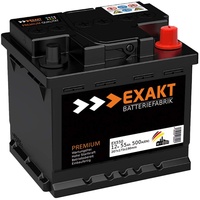 EXAKT Autobatterie 12V 55Ah Starterbatterie PKW KFZ Auto Batterie (55Ah)